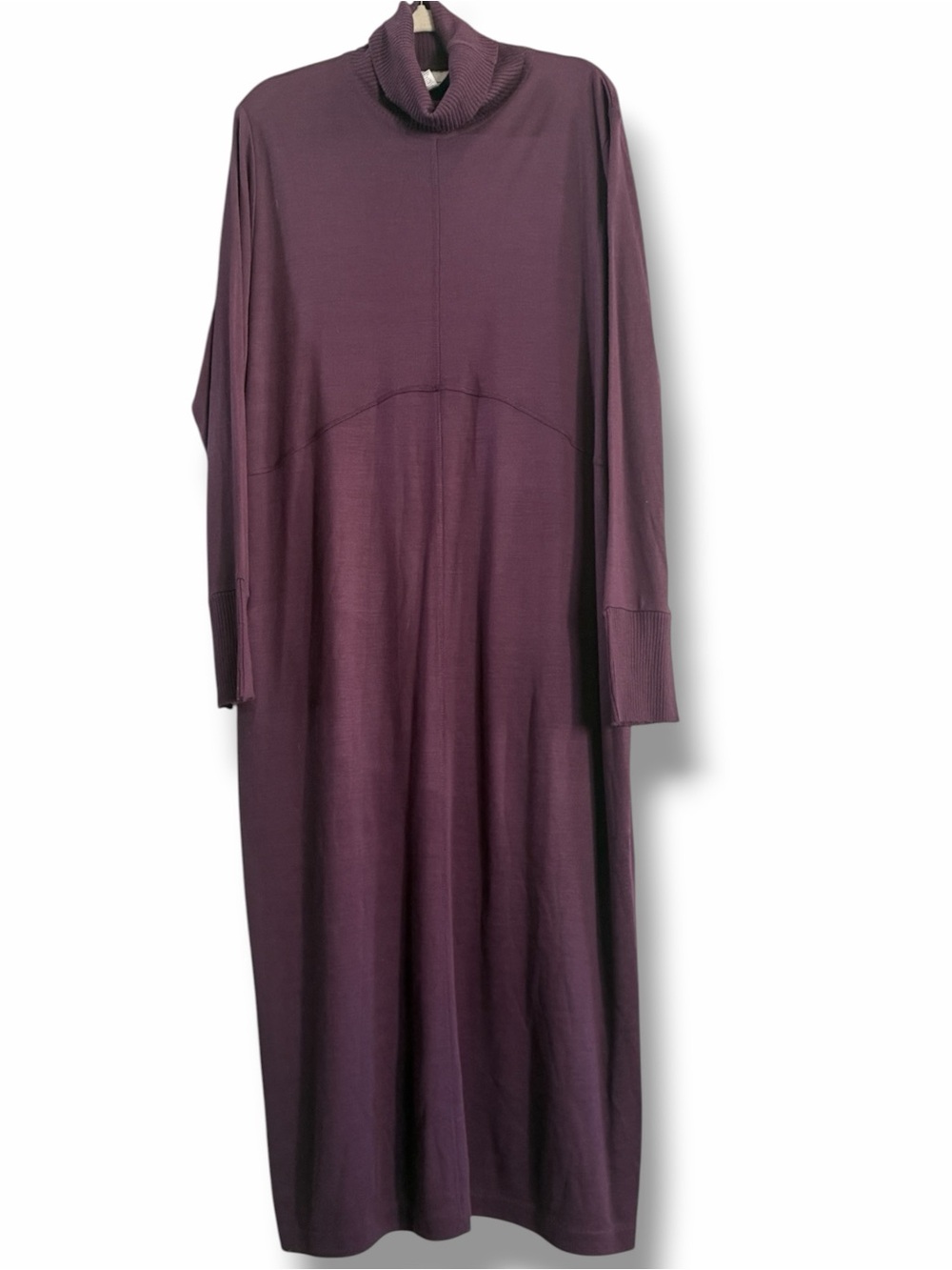 Vintage Mary McFadden Collection Turtleneck Sweater Maxi Dress Purple Size 2X